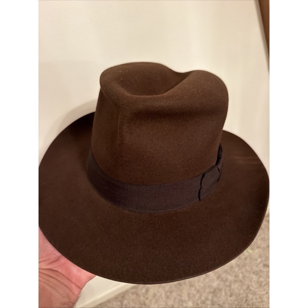 7 5/8 F &G Customs Indiana Jones Last Crusade Fedora Hat Appr 24 In Diam XL